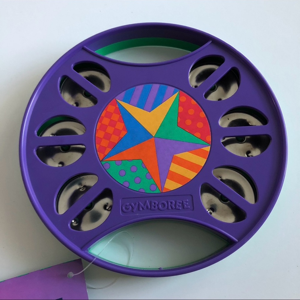 Gymboree Purple Tambourine with Colorful Star Design